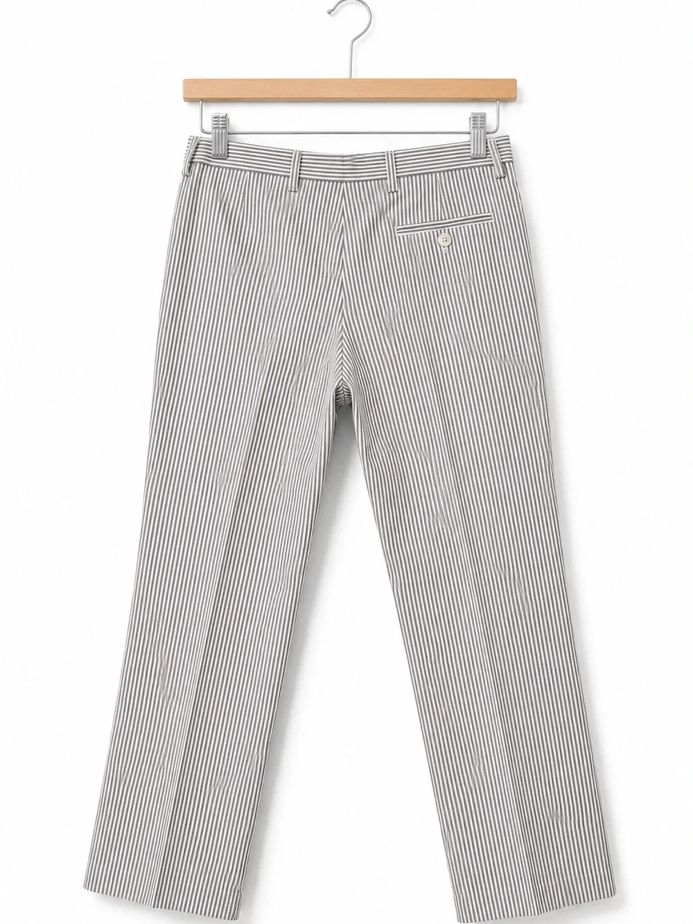 Lauren Ralph Lauren Seersucker Pants 16R Boys Ivory Blue Stripe Cotton Preppy